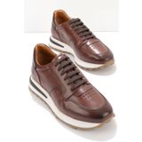Bambi E01901622403 Kahve Siyah Leather Erkek Sneaker