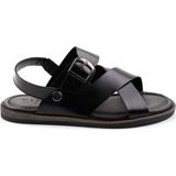 Bambi E05433071014 Siyah Leather Erkek Sandalet