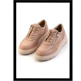 Bambi K01034000103 Bej Deri Kadın Casual Ayakkabı