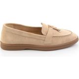 Bambi K01045035802 Bej Hakiki Deri Kadın Loafer Ayakkabı
