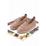 Bambi K01117992302 Vizon Süet Kadın Espadril Ayakkabı