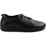 Bambi K01523021203 Siyah Leather Kadın Casual Ayakkabı
