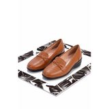 Bambi K01531123603 Taba Leather Kadın Dolgu Topuklu Ayakkabı