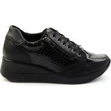 Bambi K01586080011 Siyah Leather Kadın Casual Ayakkabı