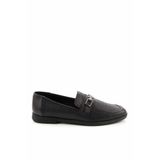 Bambi K01586213603 Siyah Leather Kadın Loafer Ayakkabı