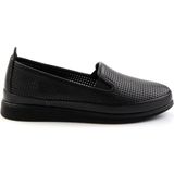 Bambi K01809111103 Siyah Leather Kadın Casual Ayakkabı