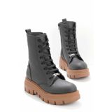 Bambi K02538014409 Mat Siyah Taba Kadın Bot