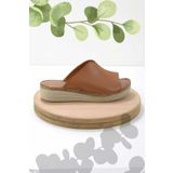 Bambi K04281204003 Taba Leather Kadın Terlik