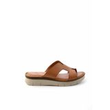 Bambi K04296100303 Taba Leather Kadın Terlik