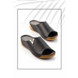 Bambi K04331021103 Siyah Leather Kadın Terlik