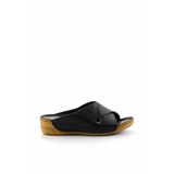 Bambi K04331031203 Siyah Leather Kadın Terlik