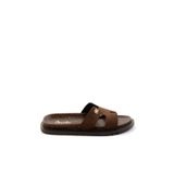 Bambi K04666013801 Kahve Leather Kadın Terlik