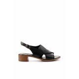 Bambi K05290032503 Siyah Leather Kadın Klasik Topuklu Ayakkabı