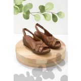 Bambi K05296100403 Taba Leather Kadın Sandalet
