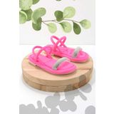 Bambi K05362028238 Fuşya Saten Kadın Sandalet