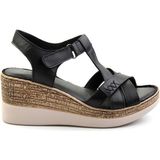 Bambi K05552600003 Siyah Leather Kadın Sandalet