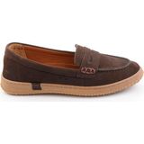 Bambi Kahve Hakiki Deri Kadın Loafer Ayakkabı K01045050401