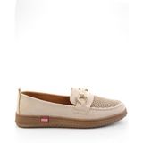 Bambi Krem Süet Kadın Loafer Ayakkabı K01536105272