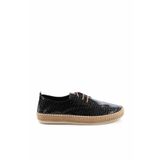 Bambi Parlak Siyah Kadın Espadril K01309230311