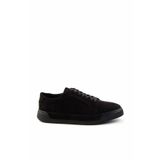 Bambi Siyah Hakiki Deri Erkek Casual Ayakkabı E01034250801