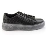 Bambi Siyah Hakiki Deri Erkek Sneaker E01600121241