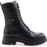 Bambi Siyah Hakiki Deri Kadın Bot & Bootie K02462040503