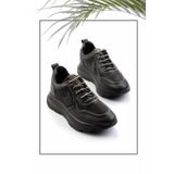 Bambi Siyah Hakiki Deri Kadın Sneaker K01480222203