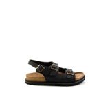 Bambi Siyah Leather Erkek Sandalet E05801198403