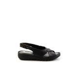 Bambi Siyah Leather Kadın Sandalet K05087404103