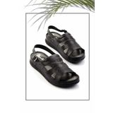 Bambi Siyah Leather Kadın Sandalet K05278204403
