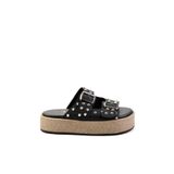 Bambi Siyah Leather Kadın Terlik K04423050003