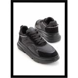 Bambi Siyah Siyah Paraşüt Kadın Sneaker K01791070367 - Siyah - Siyah