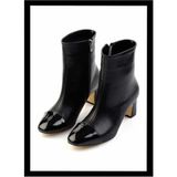 Bambi Siyah Siyah Rugan Kadın Bot & Bootie K02828335009 - Rugan Siyah