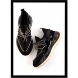 Bambi Siyah Streç Kadın Sneaker K01212040717