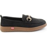 Bambi Siyah Süet Kadın Loafer Ayakkabı K01536105272