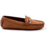 Bambi Su Yeşili Nubuk Kadın Loafer Ayakkabı K01309100501 - Taba