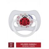 Bambino 6-18 Ay Desenli Kelebek Damaklı Mor Emzik