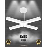 Bambino (Beyaz Kasa, Beyaz Işık) Ledli Modern Sarkıt Linear LED Avize Salon Mutfak Oturma Odası Yatak Odası Antre Hol LED