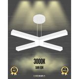 Bambino (Beyaz Kasa, Sarı Işık) Ledli Modern Sarkıt Linear LED Avize Salon Mutfak Oturma Odası Yatak Odası Antre Hol LED