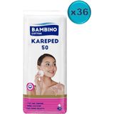 Bambino Cotton Kare 50x36 Adet Makyaj ve Bebek Temizleme Pamuğu