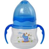 Bambino Mavi 150 ml PP Geniş Ağızlı Kulplu Biberon