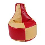 Bambitoys Sarı ve Kırmızı Deri Armut Koltuk 67x60x25 Cm Sarı Kırmızı