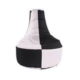 Bambitoys Siyah ve Beyaz Armut Koltuk Boy Denye 67x60x25 Cm Siyah Beyaz