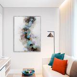 Bambola Yağlı Boya Dokulu Tablo 60X90 Gümüş Çerçeveli
