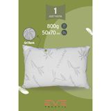 Bamboo Gri Serisi Kılıflı Antialerjik Fermuarlı Yıkanabilir Silikon Elyaf Yastık 50x70cm 800 gr - 50 x 70 cm - Yeşil