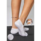 Bamboo Star Bambu Kadın Beyaz Kaydırmaz Taban Silikon Baskı Pilates Yoga Fitness Dans Aktivite Babet Çorabı - 36 - 40