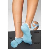 Bamboo Star Bambu Kadın Mavi Kaydırmaz Taban Silikon Baskı Pilates Yoga Fitness Dans Aktivite Babet Çorabı - 36 - 40