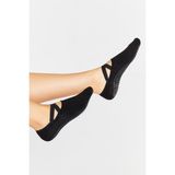 Bamboo Star Bambu Kadın Siyah Kaydırmaz Taban Silikon Baskı Pilates Yoga Fitness Dans Aktivite Babet Çorabı 2’li - 36 - 40