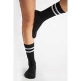 Bamboo Star Bambu Kadın Siyah Kaydırmaz Taban Silikon Baskı Yoga Fitness Pilates Bale Dans Tenis Çorabı - 01-Siyah - 36 - 40
