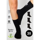 bamboo star Bambu Kadın Siyah Tenis Kolej Yıldız Desenli Premium Dikişsiz Soket Siyah Çorap 3 Lü Premium Paket